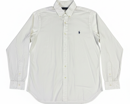 Ralph Lauren White Long Sleeve Button-Down Oxford Shirt