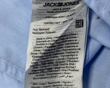Jack & Jones Premium Light Blue Long Sleeve Stretch Shirt