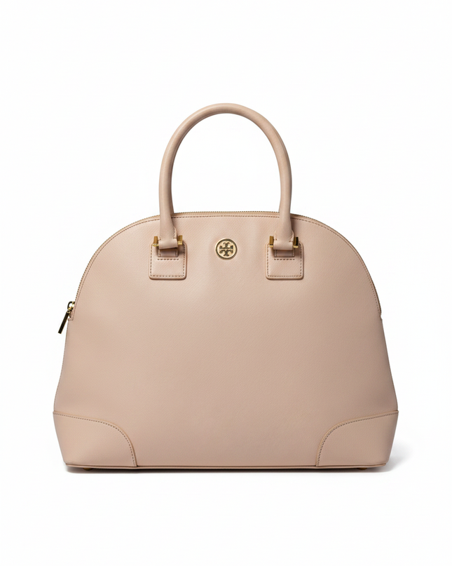 Tory Burch Pink Robinson Dome Satchel Bag