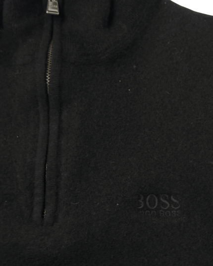 Boss Black Quarter-Zip Fine Knit Pullover Sweater