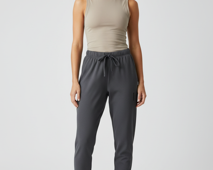 Gymshark Grey Ribbed Knit Tapered Joggers