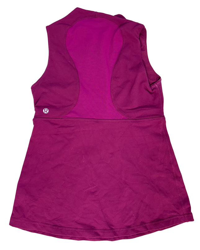 Lululemon No Limits Dress Magenta Sleeveless Zip Neck -XS