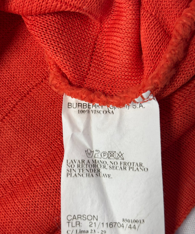 Burberry Orange Ribbed Knit Tank Top