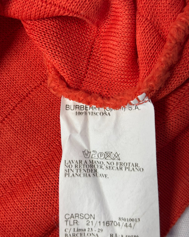 Burberry Orange Ribbed Knit Tank Top