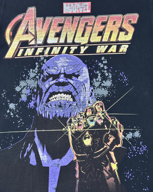 Marvel Avengers Infinity War Thanos Graphic Black T-Shirt - XL
