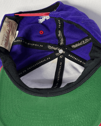 Mitchell & Ness Toronto Raptors Purple & Red Snapback Cap