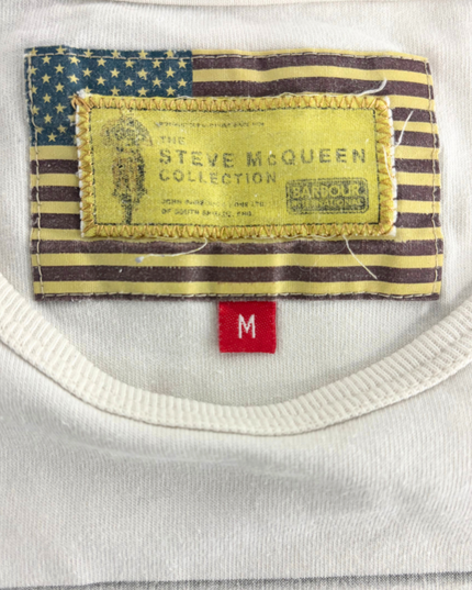 Barbour International Steve McQueen Racing Graphic White T-Shirt - S