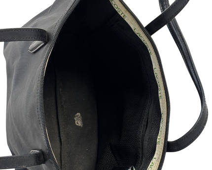 Lacoste Black L.12.12 Concept Textured Piqué Mini Tote Bag