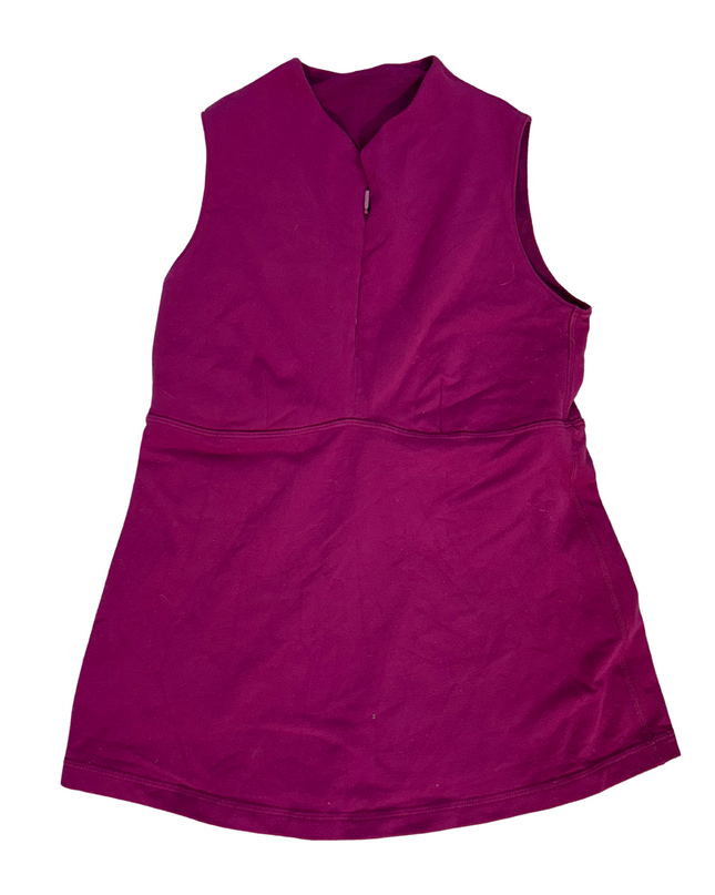 Lululemon No Limits Dress Magenta Sleeveless Zip Neck -XS