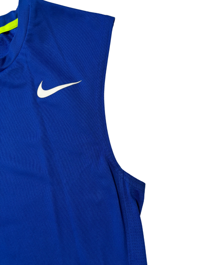 Nike Dri-FIT Royal Blue & Black Neon Color Block Training Tank Top