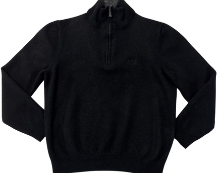 Boss Black Quarter-Zip Fine Knit Pullover Sweater