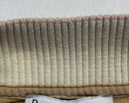 Bershka Beige Nashville Varsity V-Neck Crop Top