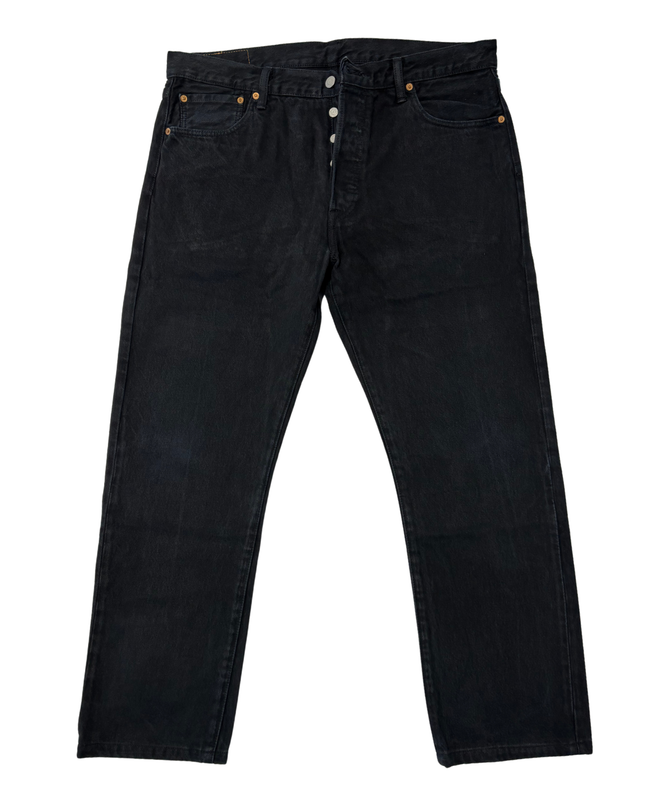 Levi’s 501 Black Button Fly Denim Jeans - XL | Waist: 36"