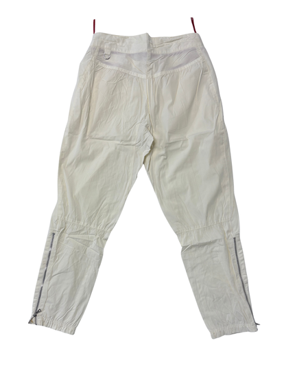Prada White Technical Nylon Drawstring Cargo Pants - XS | Waist: 28"
