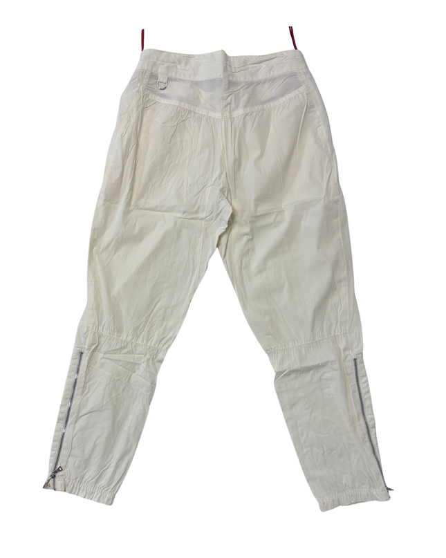 Prada White Technical Nylon Drawstring Cargo Pants - XS | Waist: 28"