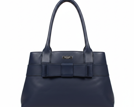 Kate Spade Navy Blue Leather Bow Shoulder Bag