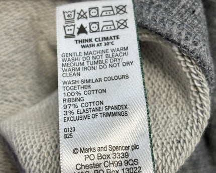 M&S Grey Marl Crew Neck Cotton Sweatshirt