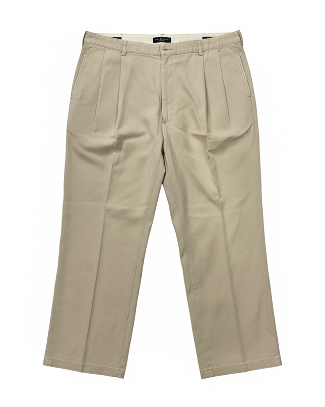 Ralph Lauren Beige Pleated Chino Pants