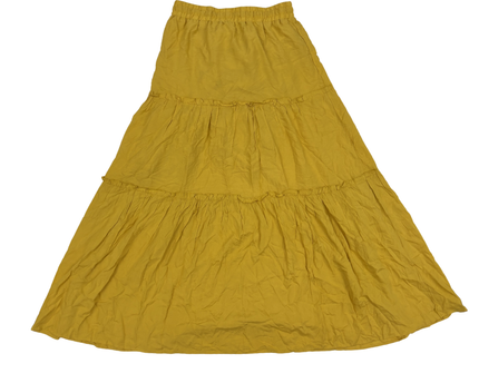 Kirundo Mustard Yellow Tiered Boho Maxi Skirt - XS | With Tag