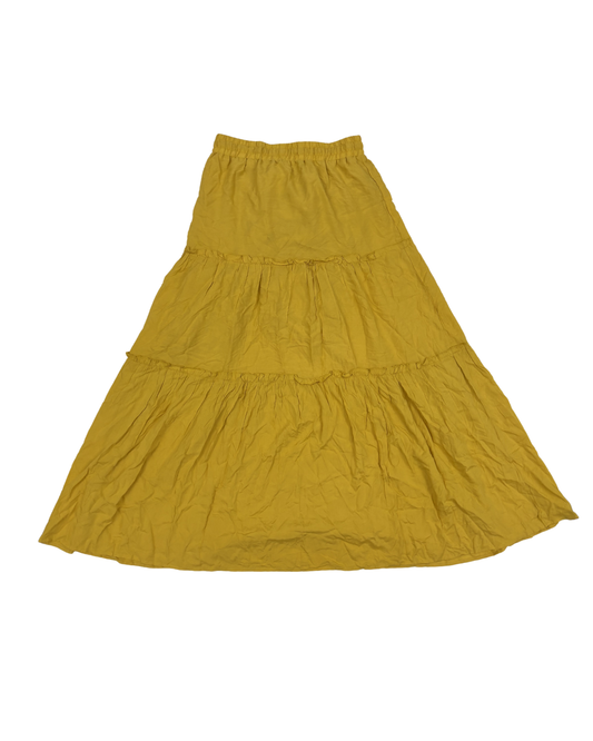 Kirundo Mustard Yellow Tiered Boho Maxi Skirt - XS | With Tag