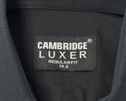 Cambridge Luxer Black Regular Fit Long Sleeve Dress Shirt