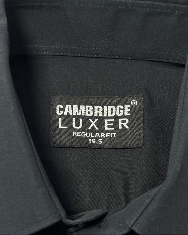 Cambridge Luxer Black Regular Fit Long Sleeve Dress Shirt