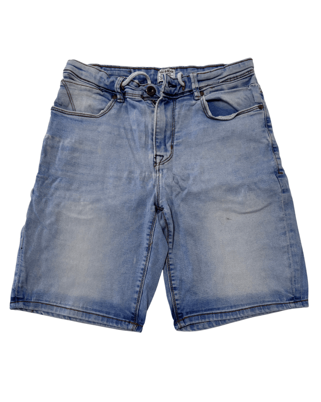 Pull&Bear Light Blue Jogger-Style Denim Shorts
