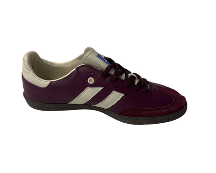 Homiro Burgundy Three Stripe Low Top Sneakers