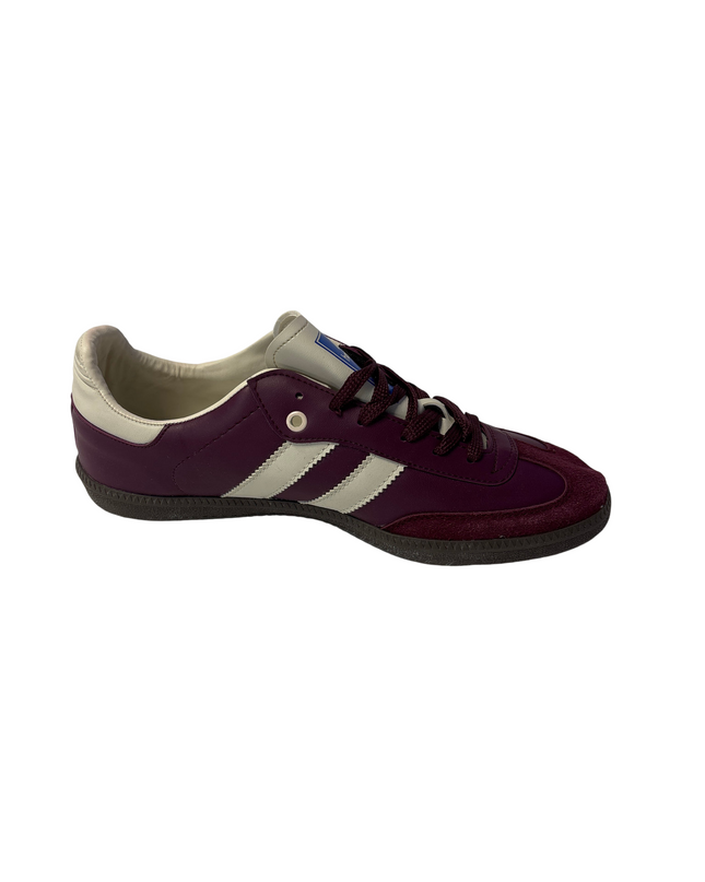 Homiro Burgundy Three Stripe Low Top Sneakers