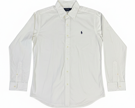 Polo Ralph Lauren White Slim Fit Long Sleeve Button-Down Shirt