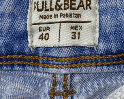 Pull&Bear Light Blue Jogger-Style Denim Shorts