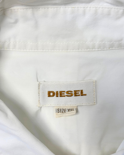 Diesel 1978 Embroidered White Button-Up Shirt