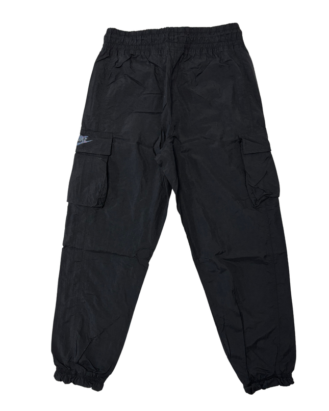Nike Black Crinkle Nylon Cargo Track Pants