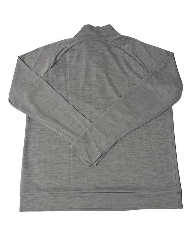 Nike Running Dri-FIT Heather Grey Half-Zip Performance Long Sleeve Top - M