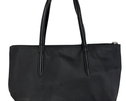 Lacoste Black L.12.12 Concept Textured Piqué Mini Tote Bag