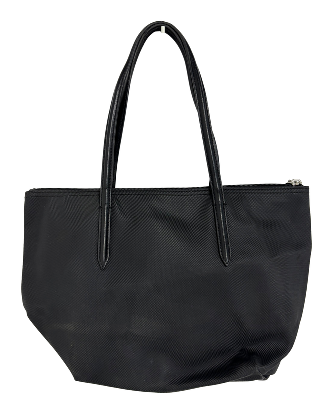 Lacoste Black L.12.12 Concept Textured Piqué Mini Tote Bag