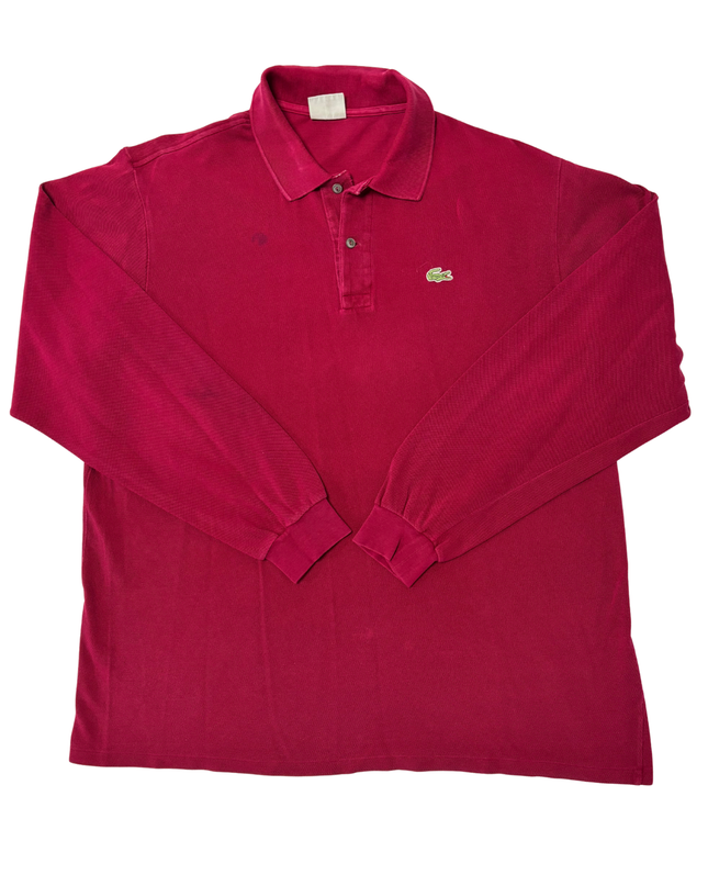 Lacoste Long-Sleeve Classic Red Piqué Polo Shirt - XL