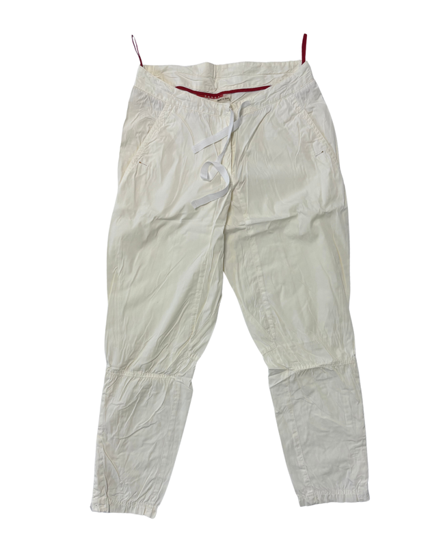 Prada White Technical Nylon Drawstring Cargo Pants - XS | Waist: 28"