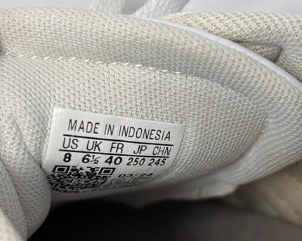 Adidas White Cloudfoam Plus Three-Stripes Sneakers