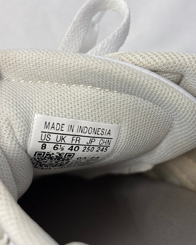 Adidas White Cloudfoam Plus Three-Stripes Sneakers