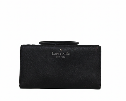 Kate Spade Black Saffiano Leather Clutch Wallet
