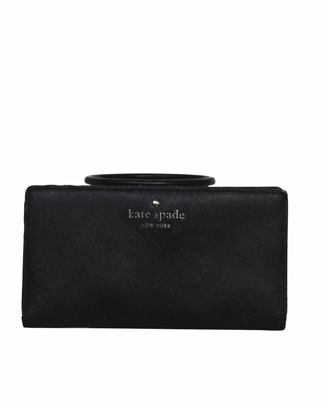 Kate Spade Black Saffiano Leather Clutch Wallet