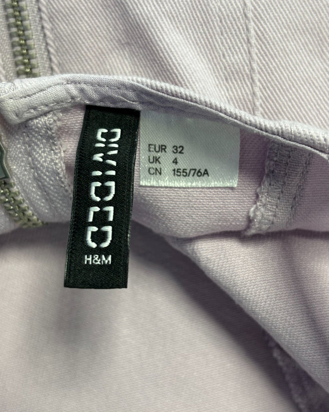 H&M Lavender Purple Cotton Twill Mini Dress