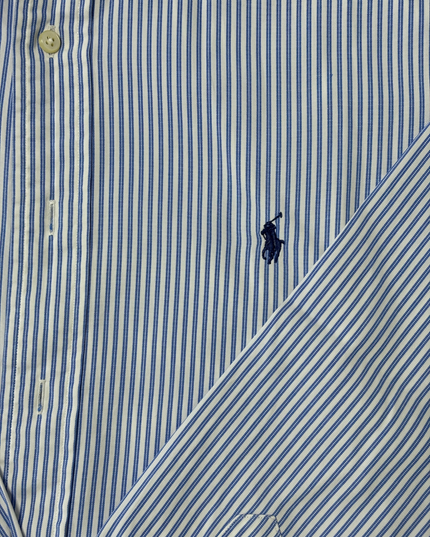 Ralph Lauren Yarmouth Blue Pinstripe Oxford Shirt - XL