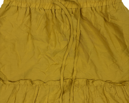 Kirundo Mustard Yellow Tiered Boho Maxi Skirt - XS | With Tag