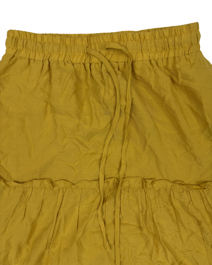 Kirundo Mustard Yellow Tiered Boho Maxi Skirt - XS | With Tag