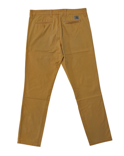 Carhartt Khaki Brown Straight-Leg Workwear Chino Pants - L | Waist: 34"