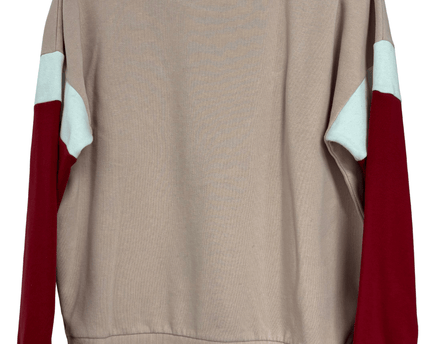 Guess Los Angeles Embroidered Logo Dusty Rose Colorblock Sweatshirt