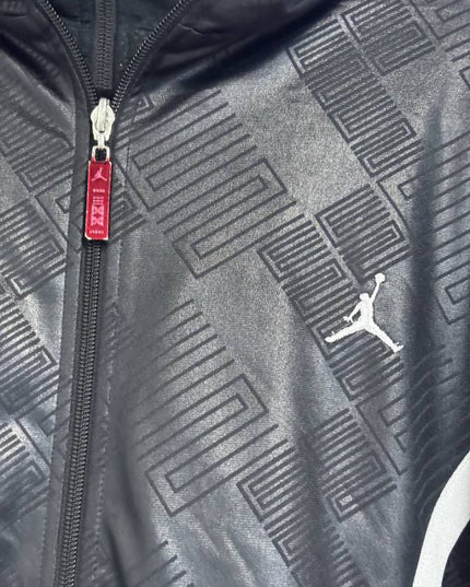 Jordan Black Embossed Pattern Zip-Up Hoodie Jacket