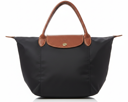 Longchamp Black Le Pliage Nylon Top Handle Bag
